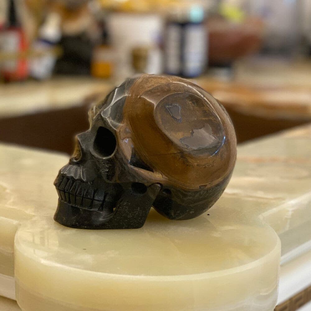 Tiger Eye Skull