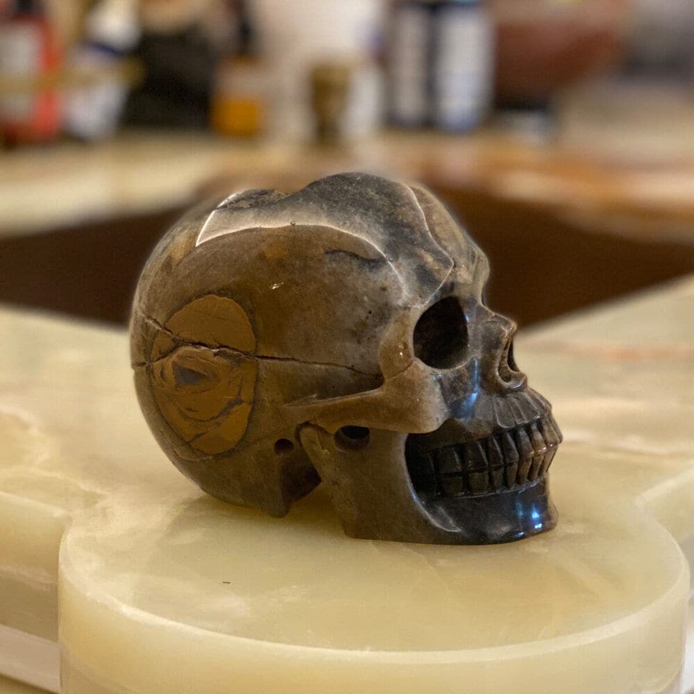 Tiger Eye Skull